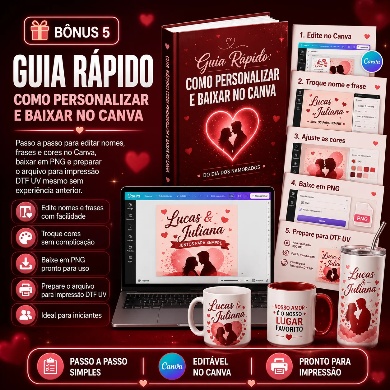 Bonus 5: Guia Rapido: Como Personalizar e Baixar no Canva
