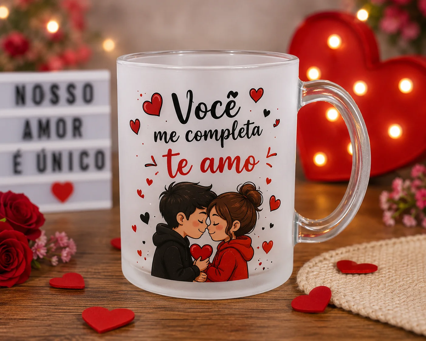 Arte romantica DTF UV Dia dos Namorados